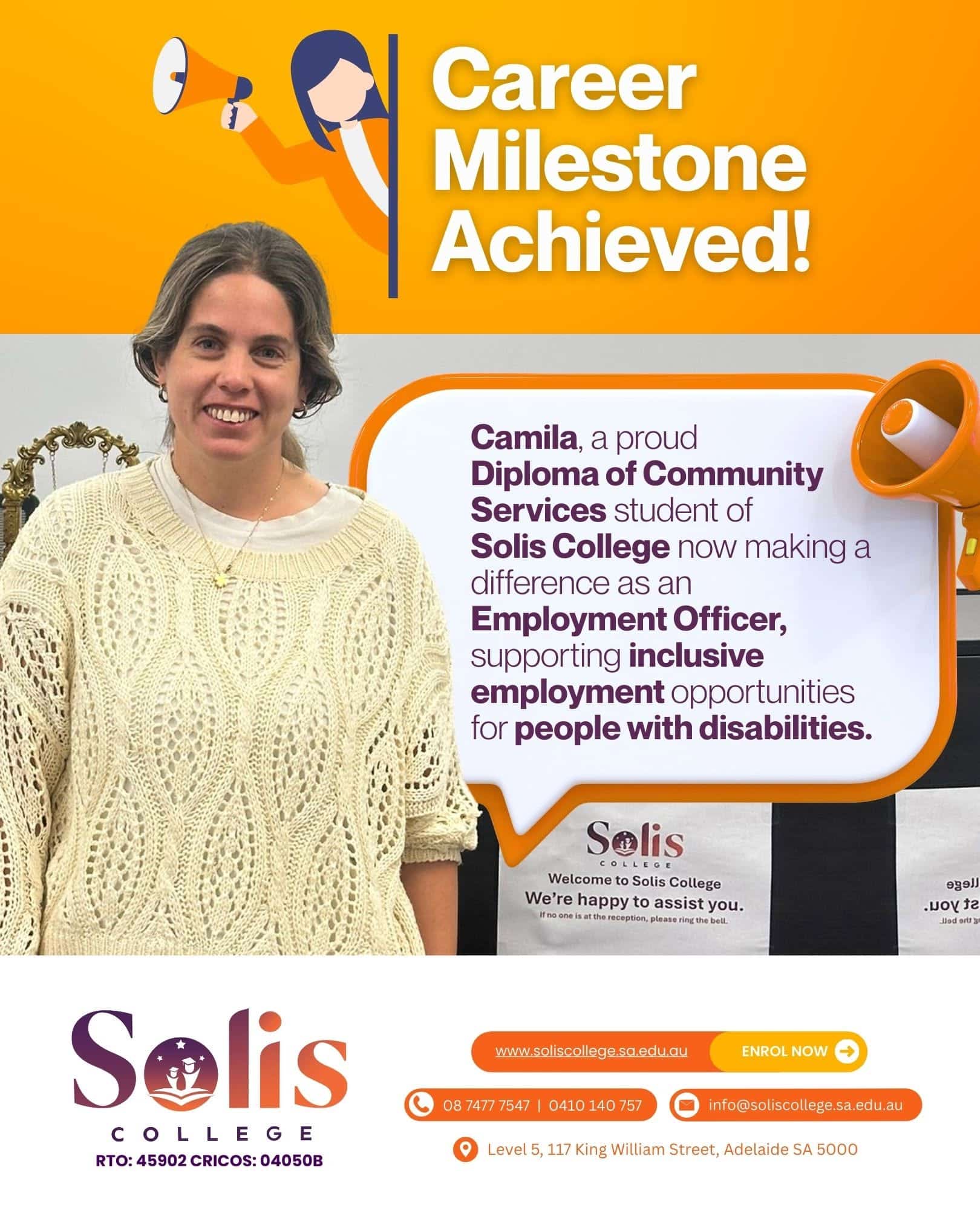 Solis College milestone photo